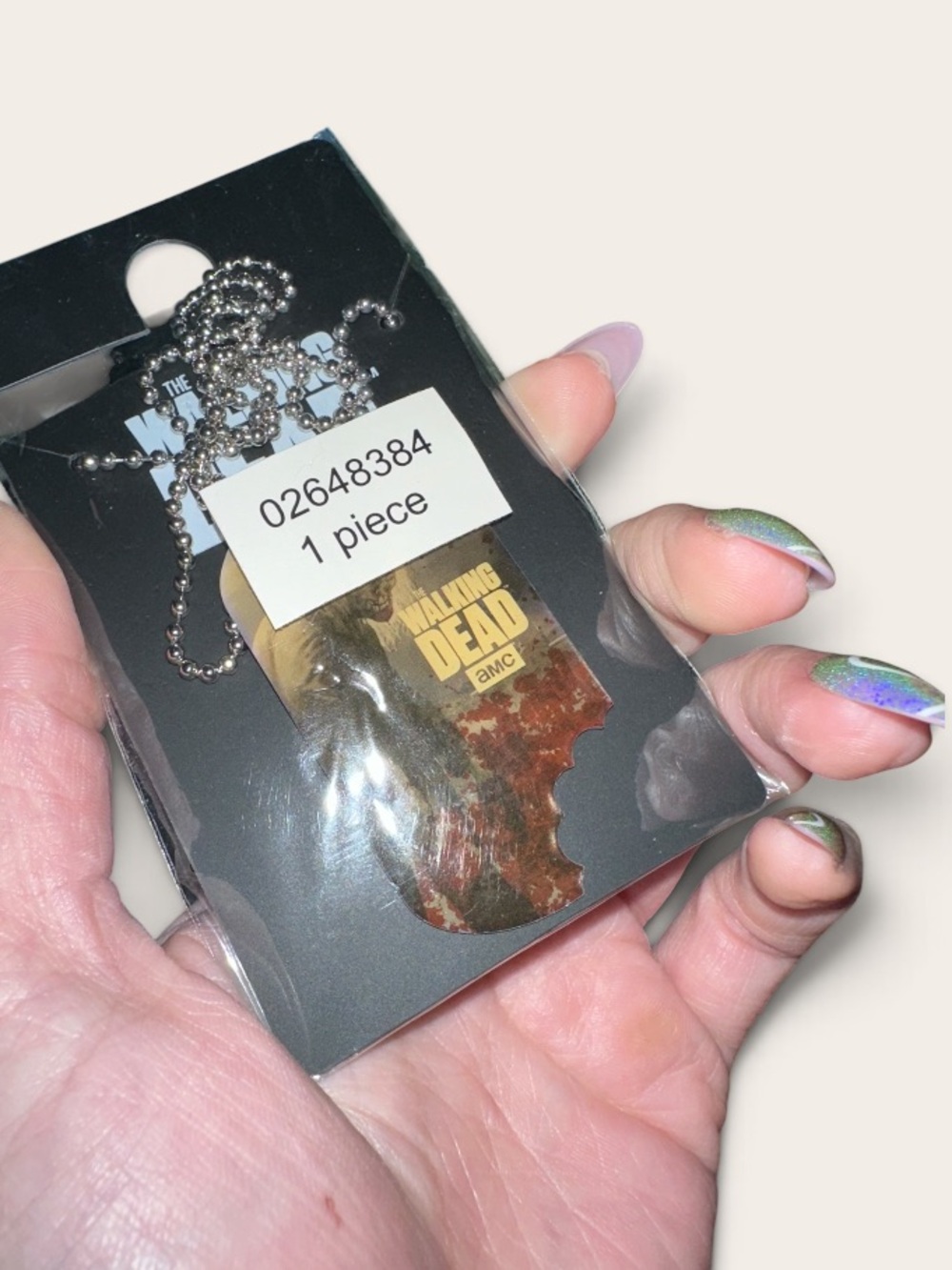 The Walking Dead Dog Tag Necklace - Silver Ball Chain